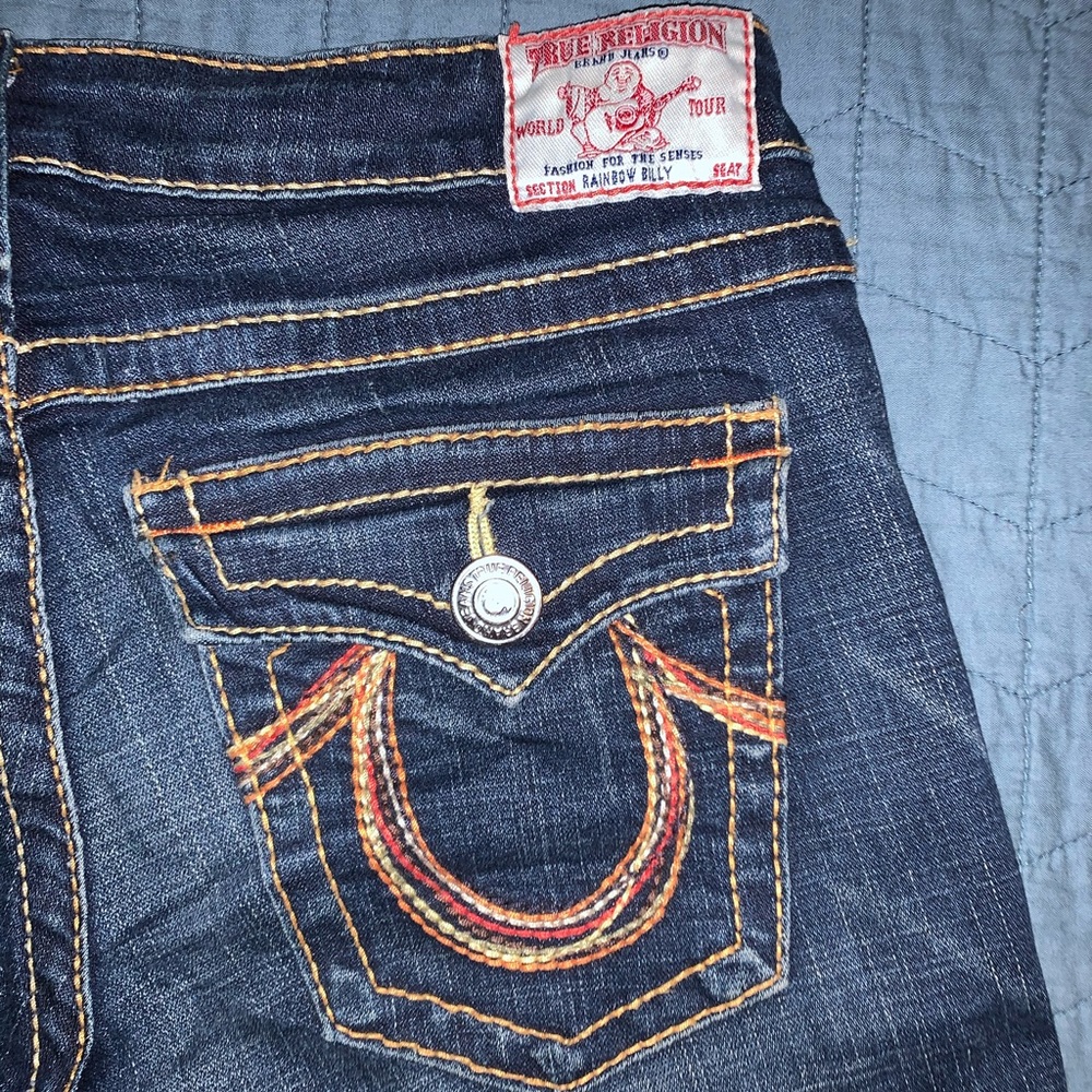 True Religion Rainbow Billy Sz 30 Jeans 34” inseam